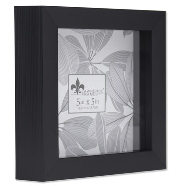 Lawrence Frames Shadow Box Frame, Polystyrene, Black, 5x5