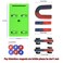 EUDAX Labs Junior Science N/S Magnet Set for Education Science Experiment Tools Icluding Bar/Ring/Horseshoe/Compass Magnets