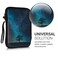 kwmobile Neoprene e-Reader Pouch Size eReader - Universal eBook Sleeve Case with Zipper, Wrist Strap - Blue/Grey/Black