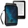 kwmobile Neoprene e-Reader Pouch Size eReader - Universal eBook Sleeve Case with Zipper, Wrist Strap - Blue/Grey/Black