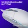 Logitech G Logitech G203 Wired Gaming Mouse, 8,000 DPI, Rainbow Optical Effect LIGHTSYNC RGB, 6 Programmable Buttons, On-Board Memory, Screen Mapping, PC/Mac Computer and Laptop Compatible - White