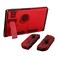 eXtremeRate Transparent Clear Red Back Plate for Nintendo Switch Console, NS Joycon Handheld Controller Housing with Full Set Buttons, DIY Replacement Shell for Nintendo Switch