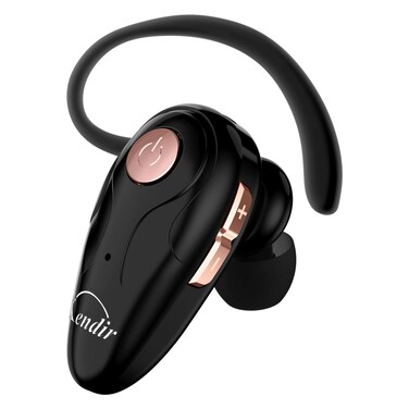 Kendir Bluetooth Headset, V5.0 Wireless Headphone Cell Phone Earpiece 8 Hrs Talking Time with Mic, Volume Control, Handsfree Earbud for iPhone, Android, Smartphone (One Piece, Black)