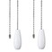 DAYONE Ceiling Fan Chain Pulls White Wooden Pull Chain Extension for Ceiling Light Fan Chain 2 Pack