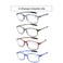 DOOViC Computer Reading Glasses 4 Pack Blue Light Blocking Glasses Anti Eyestrain Flexible Lightweight Readers for Women Men