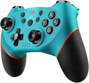 Diswoe Wireless Pro Controller For Switch, Bluetooth Switch Gamepad Joystick With Rechargeable Battery, Double Shock, 6-Axis Gyro, Turbo Lite Oled