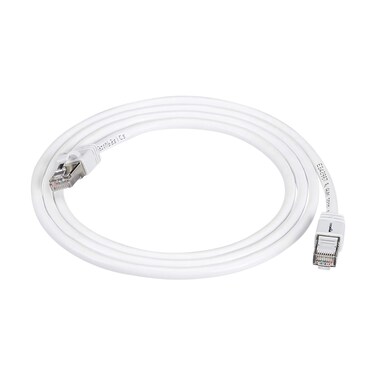 Basics Amazon Cat 7 High-Speed Gigabit Ethernet Patch Internet Cable, 10Gbps, 600MHz - White, 5 Foot