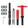 ViaGasaFamido Thread Repair Kit, M16x2 Stainless Steel Twist Drill Wrench Threaded Insert Tool Helicoidal Thread Insert Kit for Thread Repair