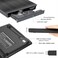 ROOFULL External CD DVD +/-RW Drive for Laptop PC, USB 3.0 Portable CD/DVD-ROM Optical Disc Player Reader Writer Burner with Carrying Case Bag for Windows 11/10/8/7, Linux, Mac OS Computer