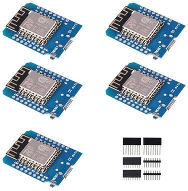 ACEIRMC Organizer ESP8266 ESP-12 ESP-12F NodeMcu Mini D1 Module WeMos Lua 4M Bytes WLAN WiFi Internet Development Board Base on ESP8266 ESP-12F for Arduino,Compatible with WeMos D1 Mini (5pcs)