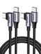 UGREEN 60W Right Angle USB C Cable, Fast Charging Cable, 2-Pack, 6.6ft