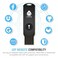 Thetis Security Key - U2F and FIDO2, USB A, Two Factor Authenticator with Bluetooth, Multi-Layered Authentication Protection HOTP U2F Compatible Windows, MacOS, Gmail, Linux - Black