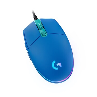 Logitech G203 Wired Gaming Mouse, 8,000 DPI, Rainbow Optical Effect LIGHTSYNC RGB, 6 Programmable Buttons, On-Board Memory, Screen Mapping, PC/Mac Computer and Laptop Compatible - Blue