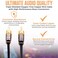 Elite Audio EA-PRO12 Professional Grade 12ft. 2-Ch Oxygen Free Copper RCA Cable - Brass Connectors, Triple Shielded Armor