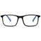OPULIZE INK Reading Glasses - Large Rectangular Frame - Spring Hinges - Scratch Resistant - Black Blue Arm - Mens Womens +2.00