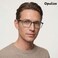 OPULIZE INK Reading Glasses - Large Rectangular Frame - Spring Hinges - Scratch Resistant - Transparent Grey Black Arm - Mens Womens +2.50