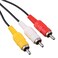 Bukeer PS2 PS1 PS3 to AV Cable 6ft AV Cable Compatible for Playstation 1 2 3 Replace AV Cable - Black