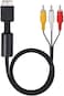 Bukeer PS2 PS1 PS3 to AV Cable 6ft AV Cable Compatible for Playstation 1 2 3 Replace AV Cable - Black