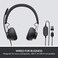 Logitech Zone Wired Noise Cancelling Headset, USB-C with USB-A Adapter - Graphite,Black