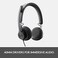 Logitech Zone Wired Noise Cancelling Headset, Certified for Microsoft Teams with Advanced Noise-canceling mic Technology for Open Office environments, USB-C with USB-A Adapter, Graphite.