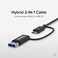 Plugable 2.5G USB-C and USB to Ethernet Adapter – Dual-Connector 2-in-1 USB-C to RJ45 2.5Gbps LAN, Compatible with Thunderbolt 5 & 4, USB4, USB 3.0, Windows, Mac, ChromeOS, iPhone 15 & 16