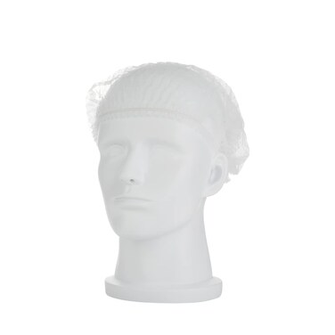 Restaurantware Clean Tek White Disposable Bouffant Cap Hair Net - 21" - 100 count box