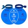 Ergodyne - 12399 Chill-Its 6702 Cooling Bandana, Evaporative Polymer Embedded Material for Cooling Relief Solid Blue