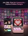 DIVOOM ACDIVDITPNK Divoom Ditoo Pixel Art Portable Bluetooth Speaker with App Controlled 16X16 LED Front Panel Pink - Pink (Pack of1)