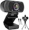 ToLuLu 1080P Webcam with Microphone, HD Webcam Web Camera with Tripod Stand, Widescreen USB Computer Camera, Streaming Mic Webcam for Online Calling/Conferencing, Zoom/Skype/Facetime/YouTube, Laptop/D