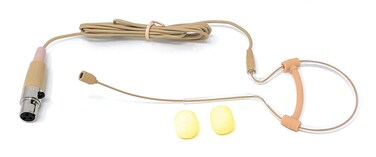 J&P Beige Single Headset Mic for AKG/Samson Wireless Systems w/Mini XLR 3Pin