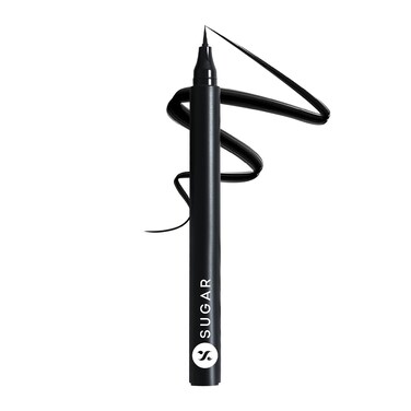 SUGAR Cosmetics Wingman Waterproof Microliner01 I'll Be Black (Black) micro precision tip, jet-black formula, Smudgeproof, Multi