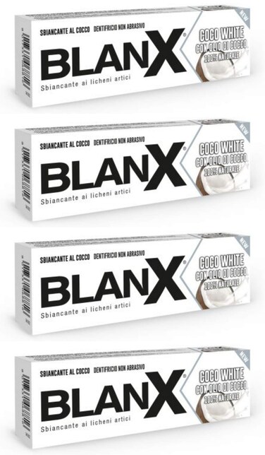BlanX Coco White Toothpaste with Coconut Oil 2.54fl.oz 75ml, Pack of 4