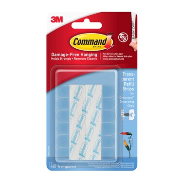 Command&trade; Clear Refill Strips Mini 40Strips