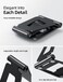 NULAXY Double Foldable iPad Stand, Fully Adjustable Desktop Tablet Holder, iPad Accessories for the Office, Compatible with 4-11 Inch Mobile Devices, iPad Pro/Air/Mini, iPhone Pro/Max/Plus, Black
