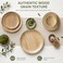 Webbylee Melamine Dinnerware Set - 12pcs dinnerware set Indoor and Outdoor use, Bamboo Pattern Dishes Dinnerware Set for 4,Dishwasher Safe (Wood Grain)