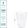 GUSTO 7 oz Clear Plastic Cups [500 Count] Disposable Cold Drinking Cups