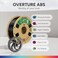 OVERTURE ABS 1.75mm Filament with Build Surface 200mm &times; 200mm 3D Printer Consumables, 1kg Spool (2.2lbs), Dimensional Accuracy +/- 0.05 mm, Fit Most FDM Printer (Black 1-Pack)