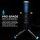 JLab Talk Pro USB Microphone - PC Mic, Podcast, Condenser Streaming Microphone, Gaming & Computer Desk, Plug & Play with USB C, Professional Quality, 4 Directional Pattern Modes, Volume Control