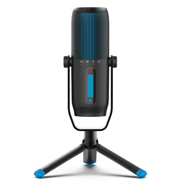 JLab Talk Pro USB Microphone - PC Mic, Podcast, Condenser Streaming Microphone, Gaming & Computer Desk, Plug & Play with USB C, Professional Quality, 4 Directional Pattern Modes, Volume Control