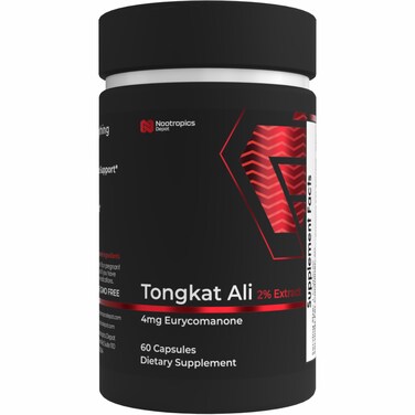 Nootropics Depot Tongkat Ali Extract Capsules   200mg   60 Count   2% Eurycomanone by HPTLC   Eurycoma longifolia Root Extract