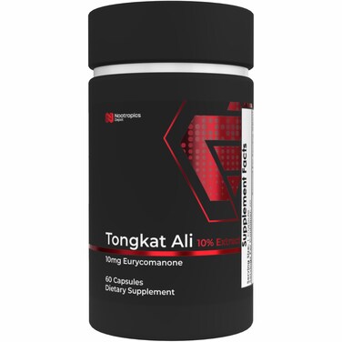 Nootropics Depot Tongkat Ali Extract Capsules   100mg   60 Count   10% Eurycomanone By HPTLC   Eurycoma longifolia Root Extract