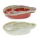 Roe &amp; Moe Stoneware Soup Side, Chips Dip Bowl Set of 2 (Cream and Red)