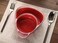 Roe &amp; Moe Stoneware Soup Side, Chips Dip Bowl Set of 2 (Cream and Red)