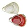 Roe &amp; Moe Stoneware Soup Side, Chips Dip Bowl Set of 2 (Cream and Red)