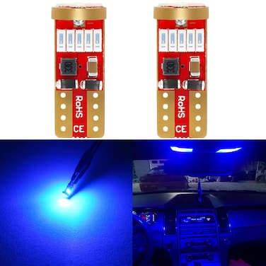 PHINLION 194 LED Bulb Blue, Super Bright 168 Interior Dome Light, 2 Pack