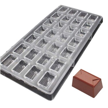 Grainrain Polycarbonate Chocolate Mold Polycarbonate Chocolate bar Mould Rectangle Envelope DIY Candy Pastry bakeware Tools (19329)