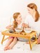 Pipishell Bamboo Bed Breakfast Tray with Foldable Legs, Handles, Ideal for Kids, Couples, Sofa, Eating, Working, Used As Laptop Desk Snack Table - 2 Pack