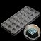 GRAINRAIN Polycarbonate Chocolate Mold DIY Candy Mould Clear Hard Plastic Bakeware Pastry Tools Square Plum