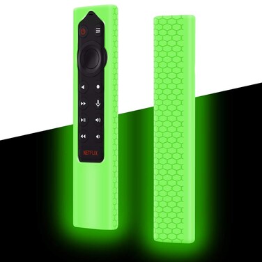 Oyrlize Protective Case Compatible for NVIDIA Shield Android TV Pro 4K HDR Streaming Media Player,Remote Case Skin Holder for NVIDIA Shield Remote Controller,Shockproof Remote Bumper Back Cover-Glowgr