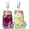 JILLMO Fermentation Kit, 1.5 Liter Fermentation Jar with Fermenting Weights and Airlocks, 2 Pack